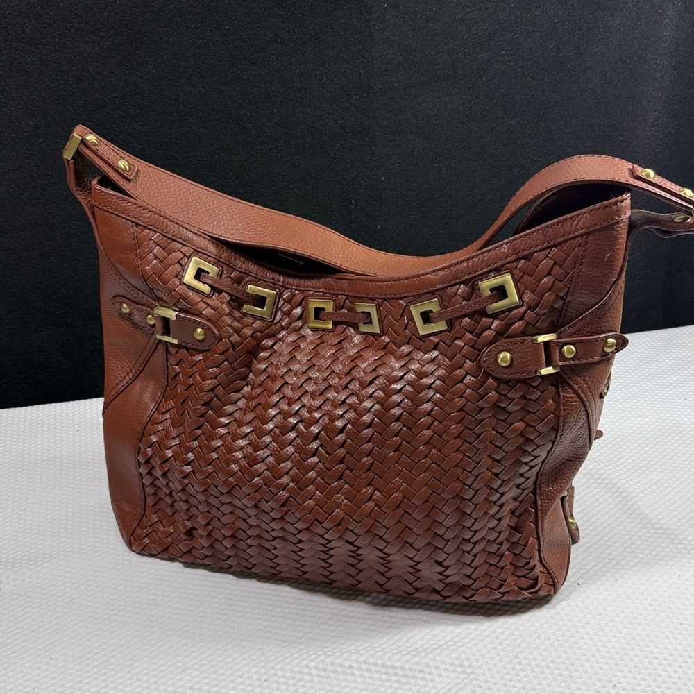 Cole Hann Village Weaved bag large shoulder handbag hobo - Picture 2 of 9